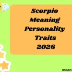 Scorpio Meaning Personality Traits