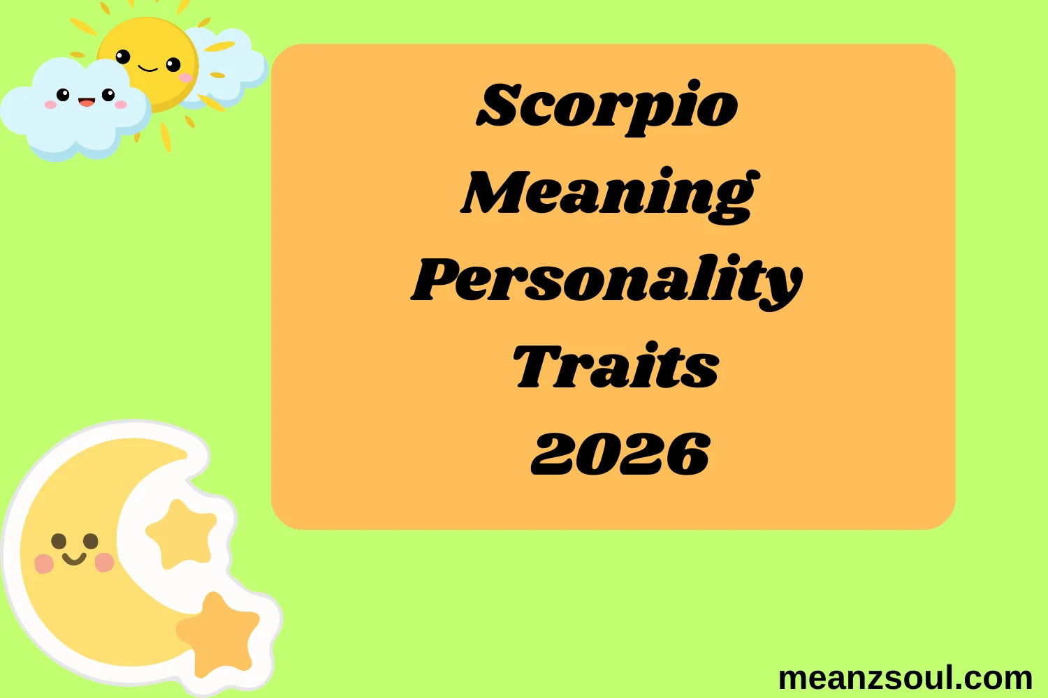 Scorpio Meaning Personality Traits
