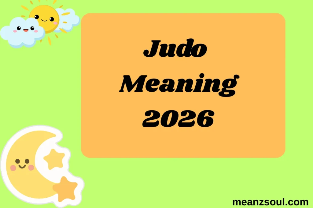 Judo Meaning