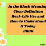 In the Black Meaning Clear Definition Real-Life Use and How to Understand It Today