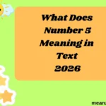 What Does Number 5 Meaning in Text