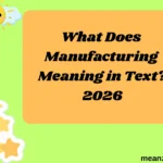 What Does Manufacturing Meaning in Text?