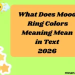 What Does Mood Ring Colors Meaning Mean in Text