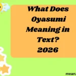What Does Oyasumi Meaning in Text?