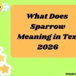 What Does Sparrow Meaning in Text