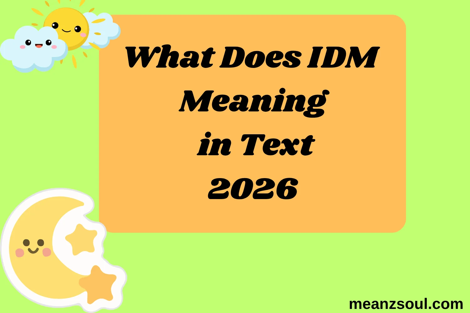 What Does IDM Meaning in Text