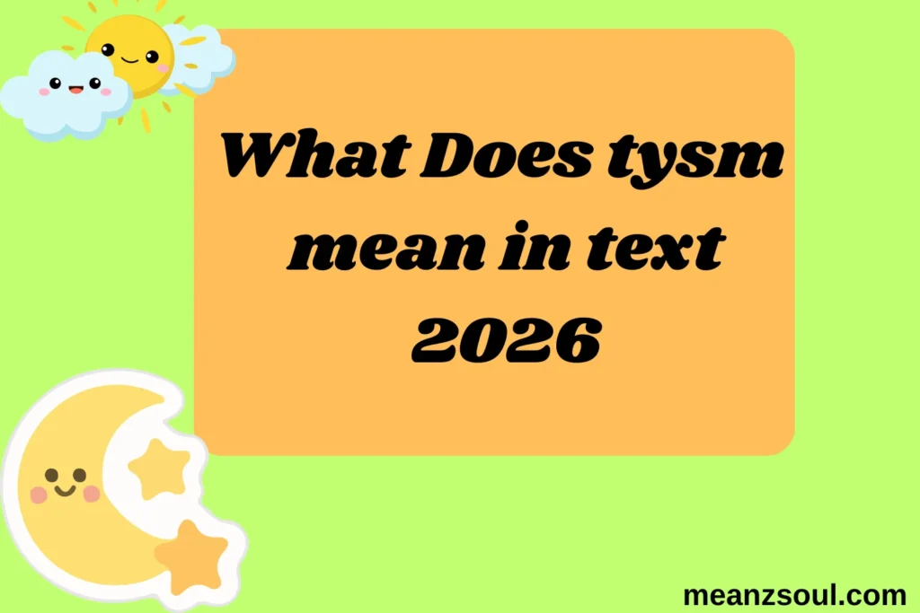 What Does tysm mean in text