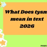 What Does tysm mean in text