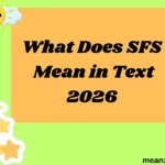 What Does SFS Mean in Text