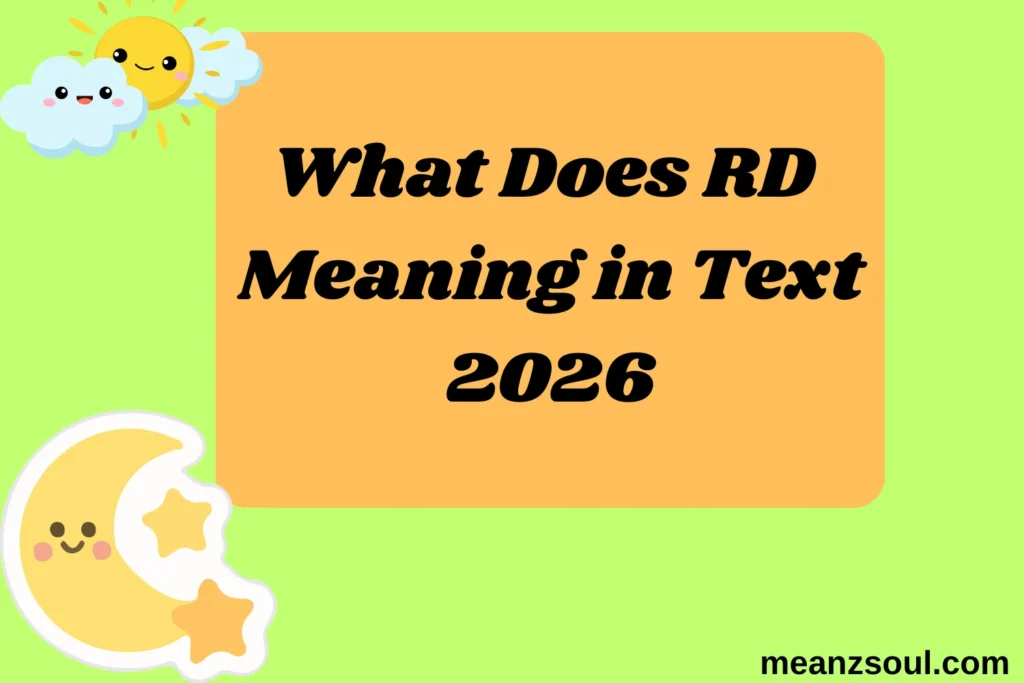 What Does RD Meaning in Text
