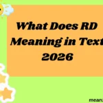 What Does RD Meaning in Text