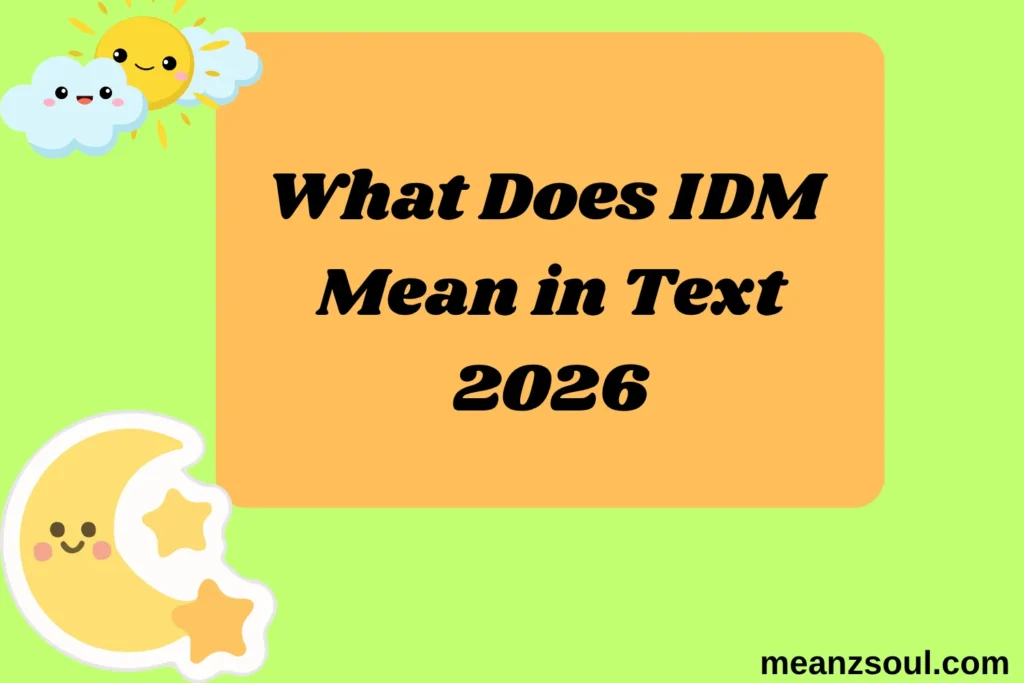 What Does IDM Mean in Text
