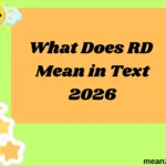 What Does RD Mean in Text