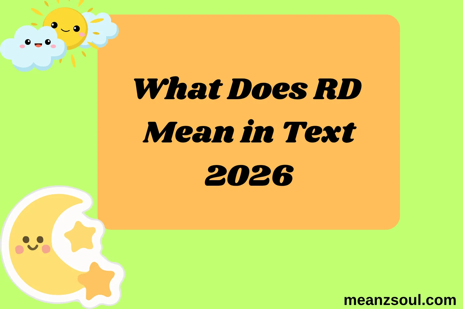 What Does RD Mean in Text