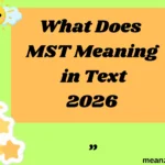 What Does MST Meaning in Text