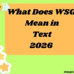 What Does WSG Mean in Text