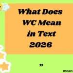 What Does What Does WC Mean in Text