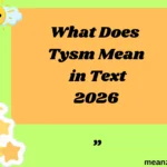What Does Tysm Mean in Text
