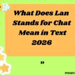 What Does Lan Stands for Chat Mean in Text