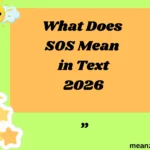 What Does SOS Mean in Text