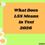 What Does LSS Means in Text
