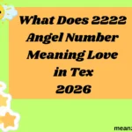 What Does 2222 Angel Number Meaning Love in Tex