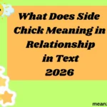 What Does Side Chick Meaning in Relationship in Text